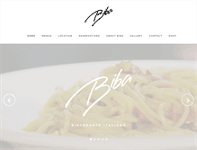 Tablet Screenshot of biba-restaurant.com